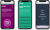 Three phone mockups with the Dry9 website on them